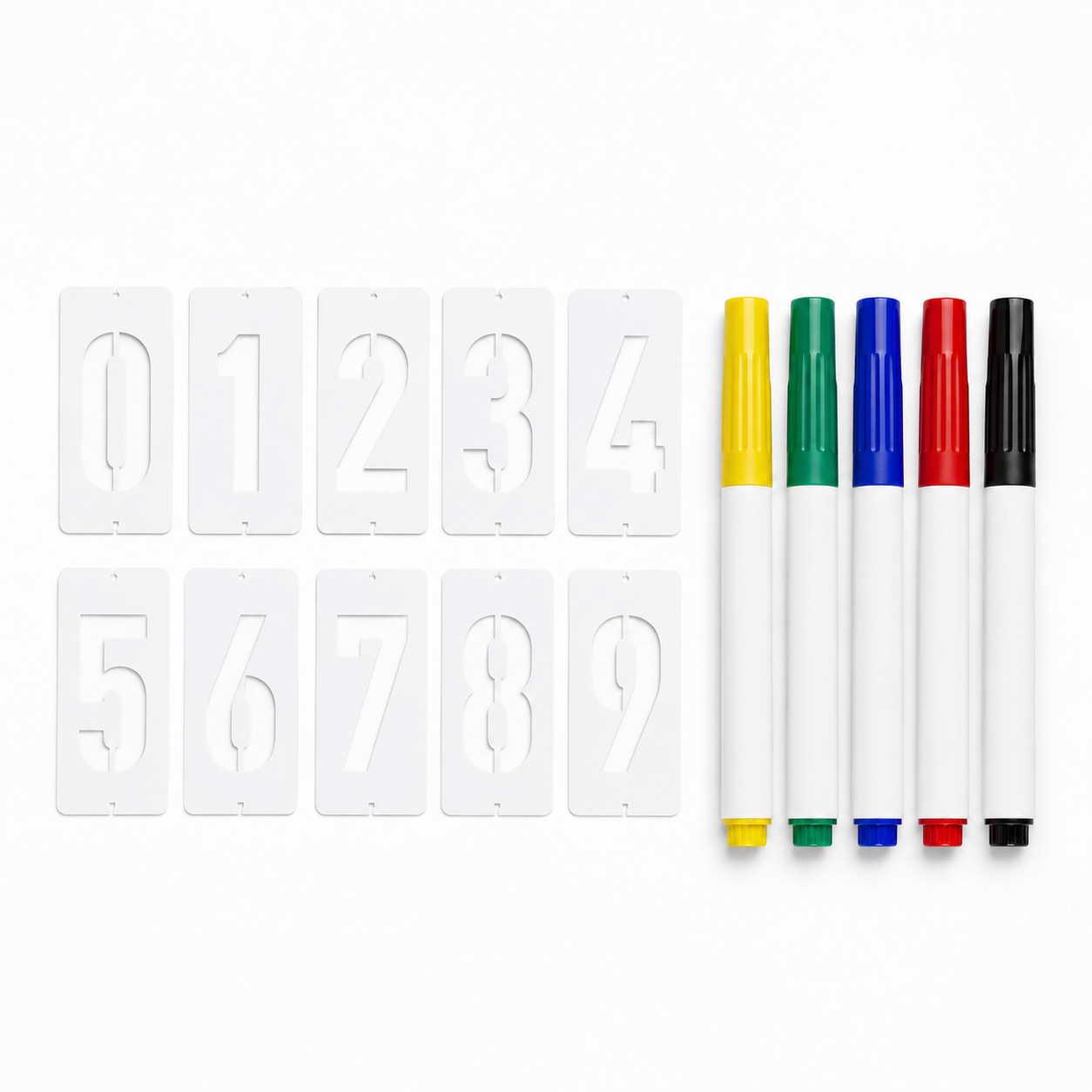 Textilmarker & großes Schablonen-Set