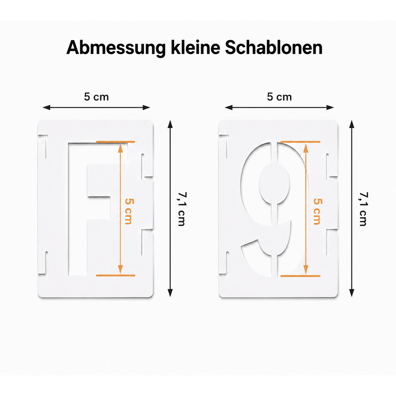 SHIRTS 4 STARS Basic Schablonen - Abmessungen